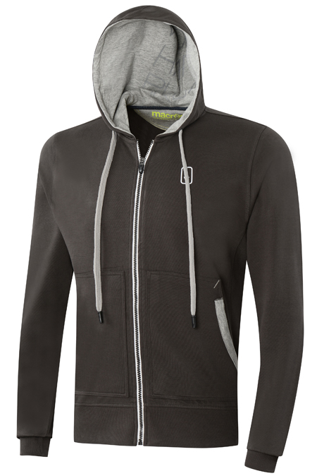 RESEARCH SS BF WALTER FELPA CAPPUCCIO FULL ZIP BLK
