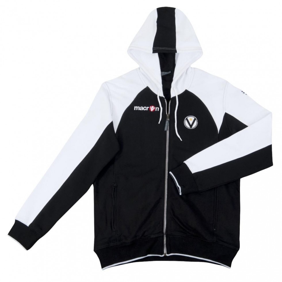 Virtus bologna full zip sweatshirt with hood