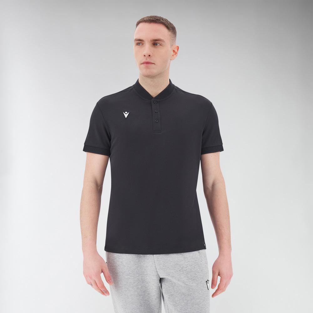 Nisiros polo with mandarin collar