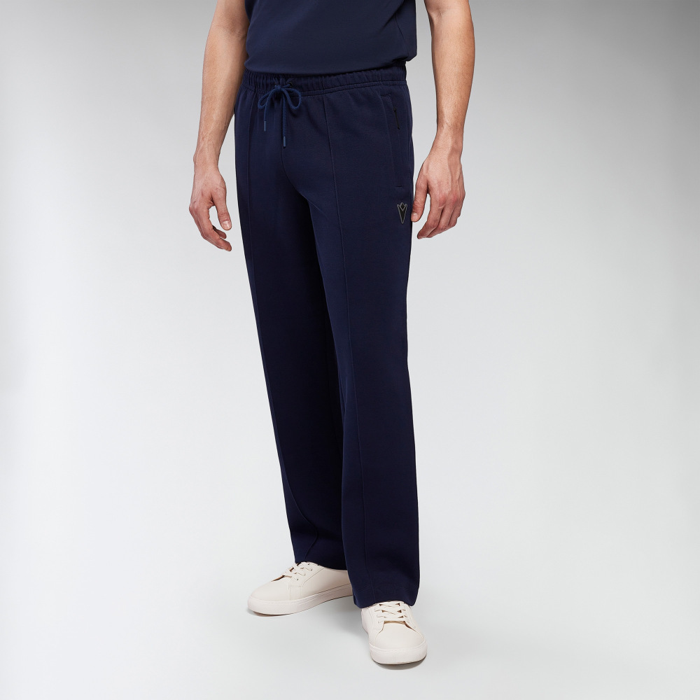 Shiny wide-leg pants