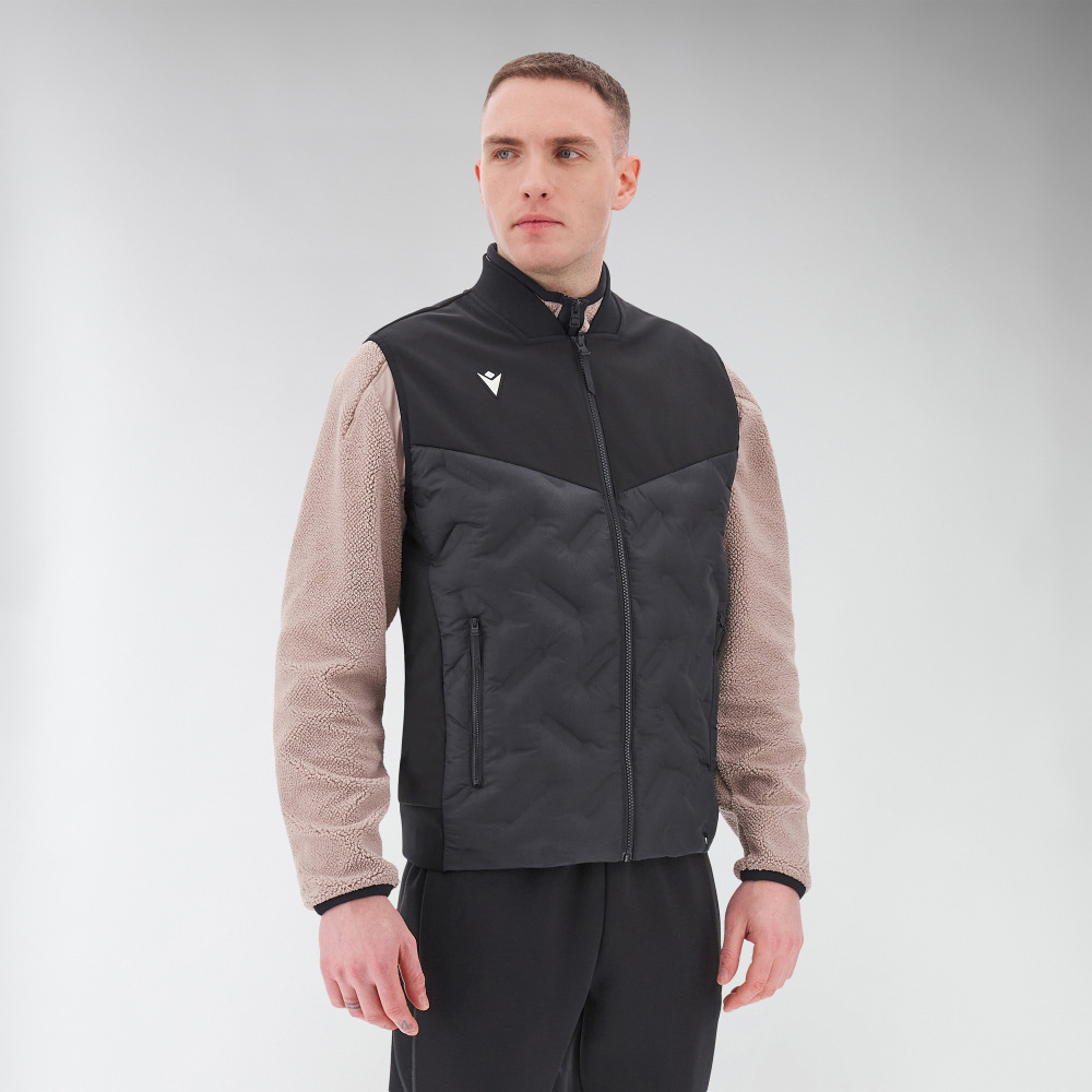 Dikson padded vest with front quilting and Softshell back
